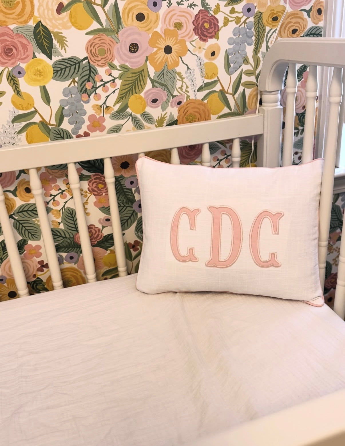 Monogrammed Nursery Pillow (Cover Only)
