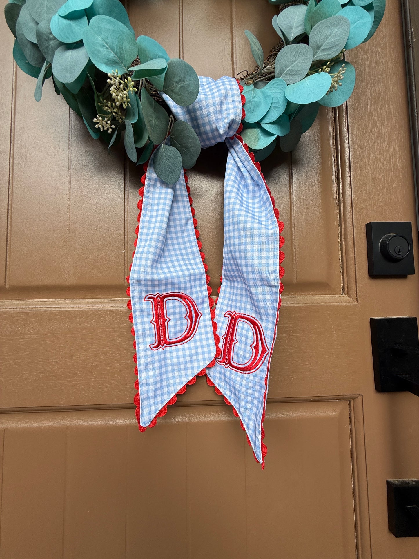 Gingham Wreath Sash