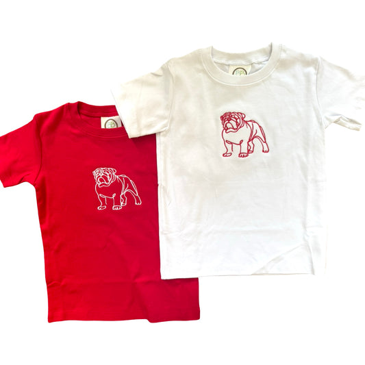 Bulldog Outline Youth Tee