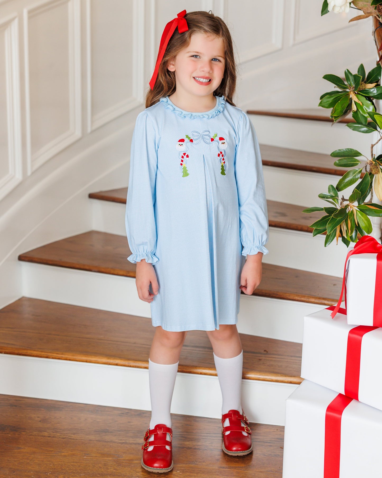 A Classic Christmas Pleated Dress