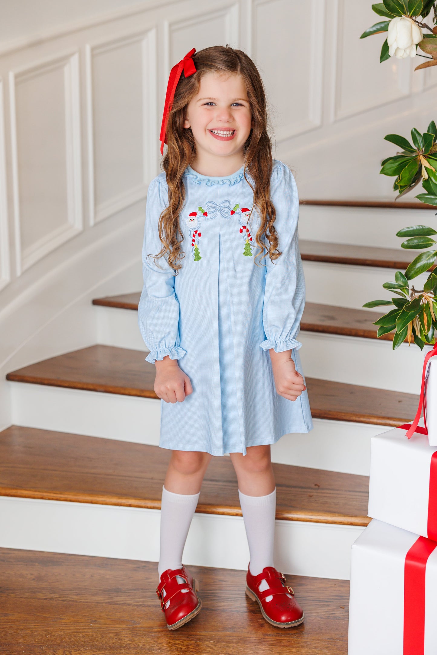 A Classic Christmas Pleated Dress