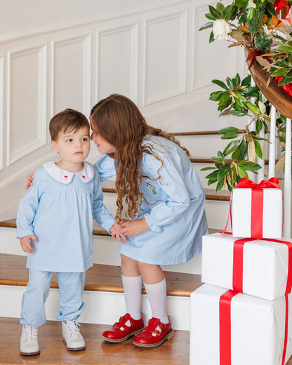 A Classic Christmas Pleated Dress