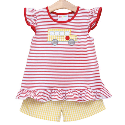 Jellybean Bus Stop Ruffle Set