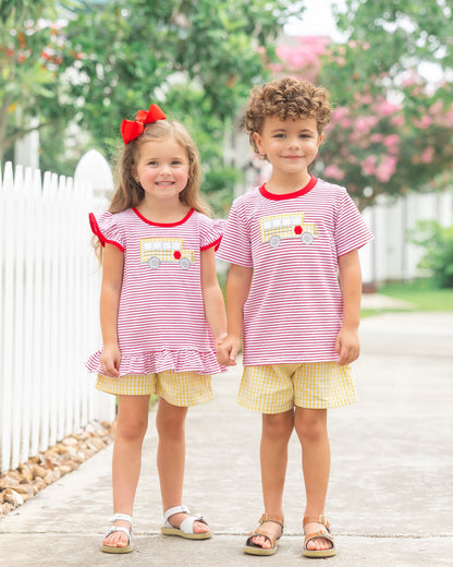 Jellybean Bus Stop Ruffle Set