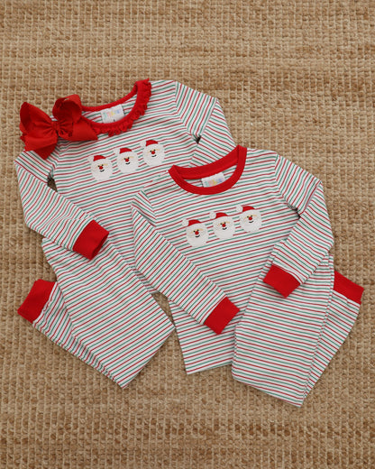 Christmas Candy Striped Santa Set
