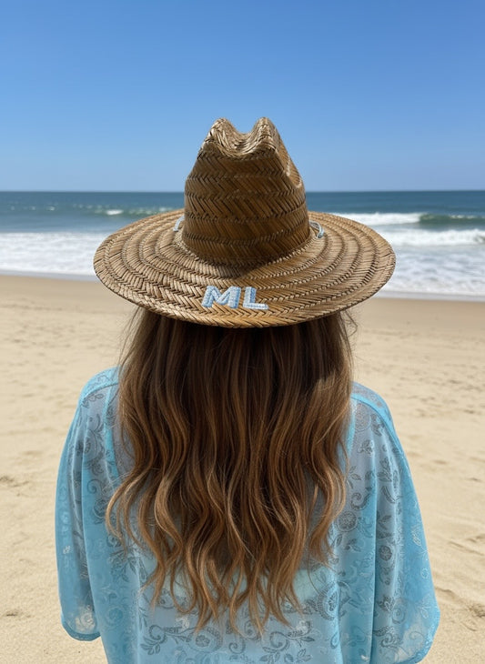 Embroidered Straw Hat