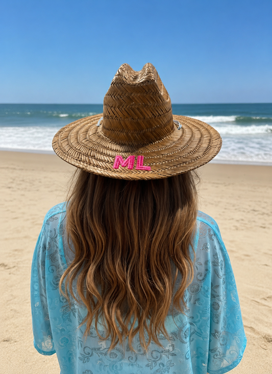 Embroidered Straw Hat